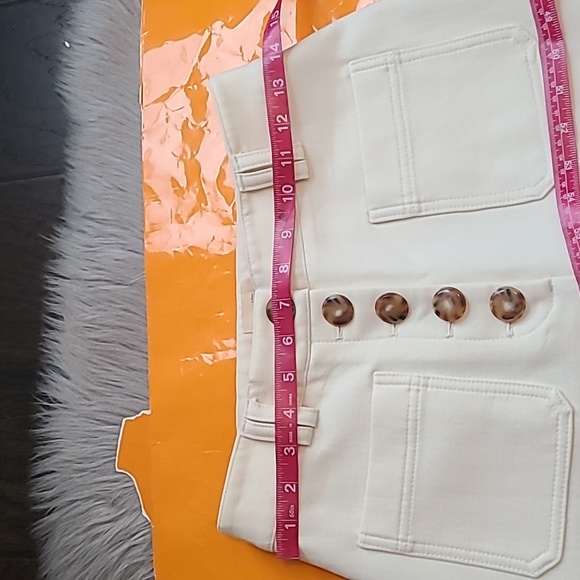 Sezane mid-high waist wool chuck trousers ecru - Picture 14 of 16